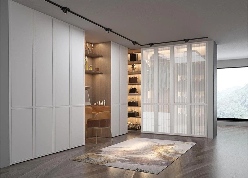 Glass Door Bedroom Wardrobe