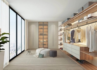 Modern Lacquer Bedroom Closet.webp